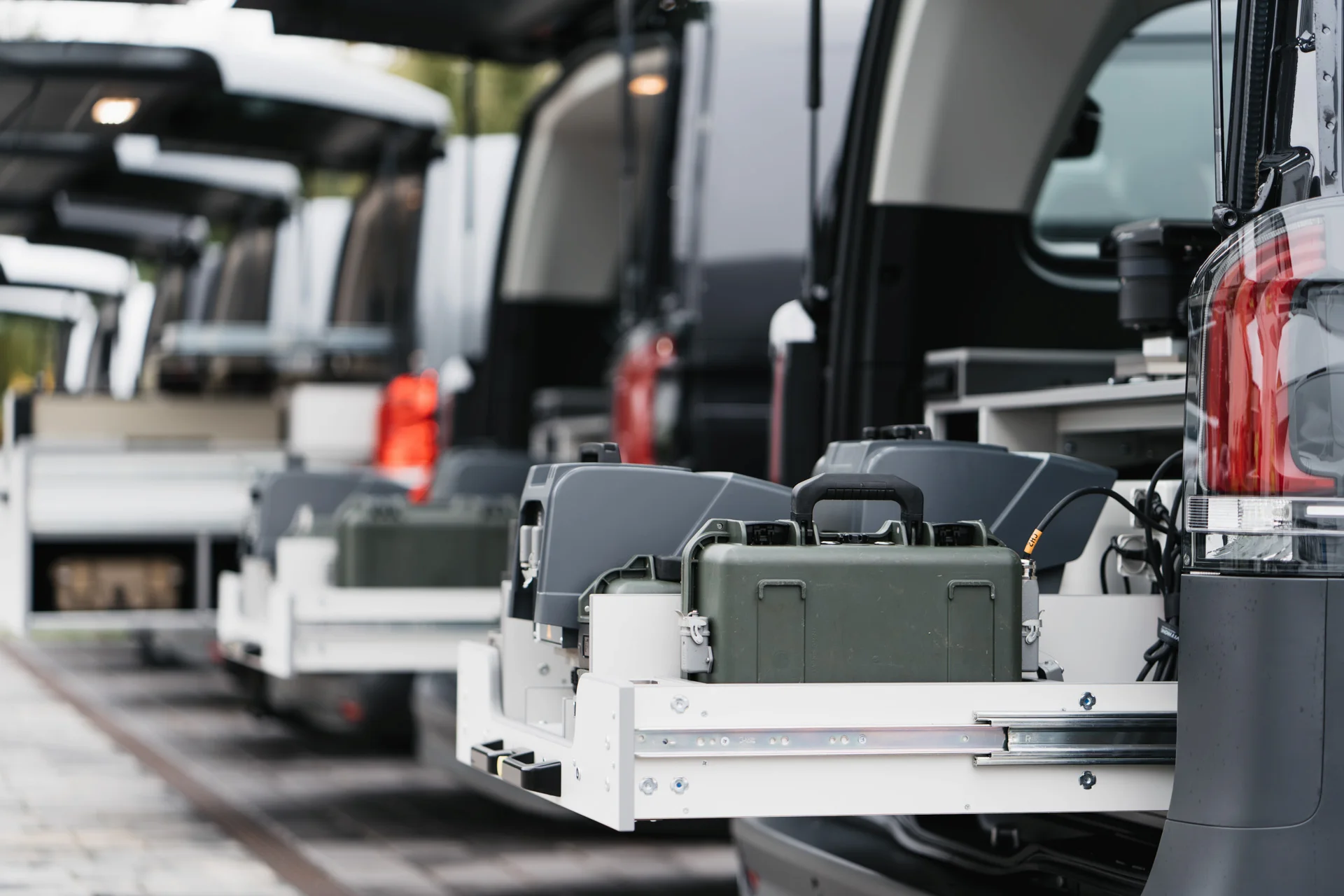 Heckausbau mit ausziehbarer Messtechnik für die mobile Geschwindigkeitskontrolle
